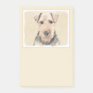 Walisische Terrier-Malerei - Niedliche Original Hu Post-it Klebezettel