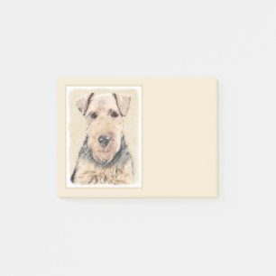 Walisische Terrier-Malerei - Niedliche Original Hu Post-it Klebezettel