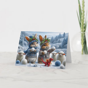 Walisische Weihnachtskarte Feiertagskarte