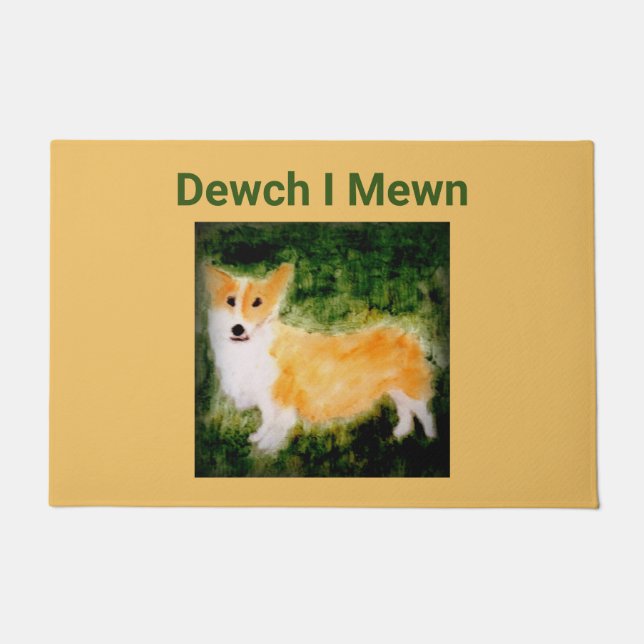 Walisischer Corgi Hund Personalisiert Fußmatte (Vorderseite)