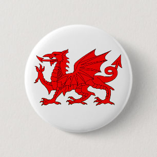 Walisischer Drache Button