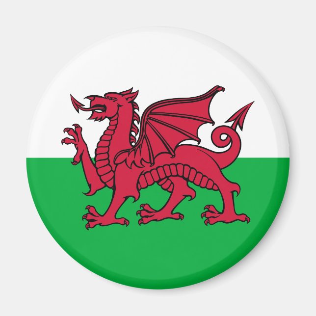 Walisischer Drache Magnet (Vorne)