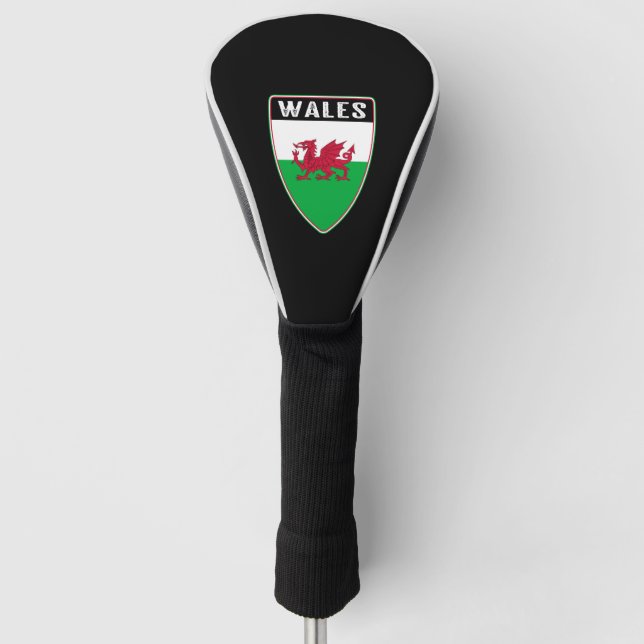 Walisischer Schild Golf Headcover (Vorderseite)