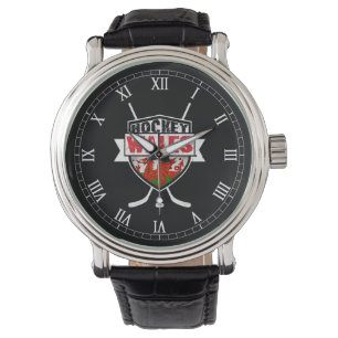Walisisches Eishockey-Logo-Armbanduhr Armbanduhr
