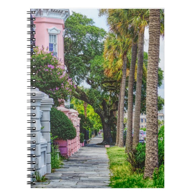 Walk Along Rainbow Row Notizblock (Vorderseite)