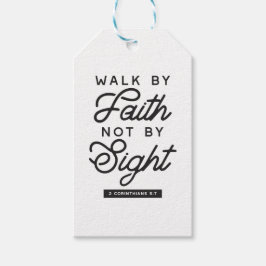 "Walk by Faith" Bible Verse Typografie Design Geschenkanhänger