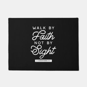 "Walk by Faith" Bible Verse Typografie Design II Fußmatte