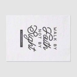 "Walk by Faith" Bible Verse Typografie Design Seidenpapier