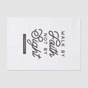 "Walk by Faith" Bible Verse Typografie Design Seidenpapier
