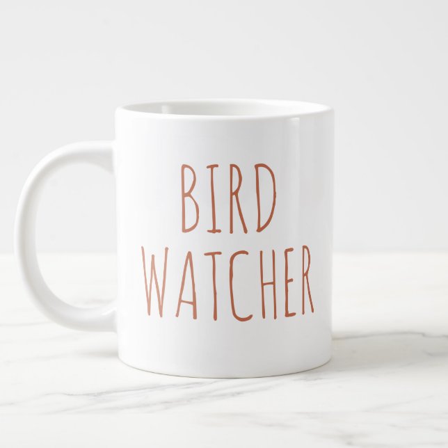 "Walk in Woods" Einfaches modernes Bauernhaus Jumbo-Tasse (Links)