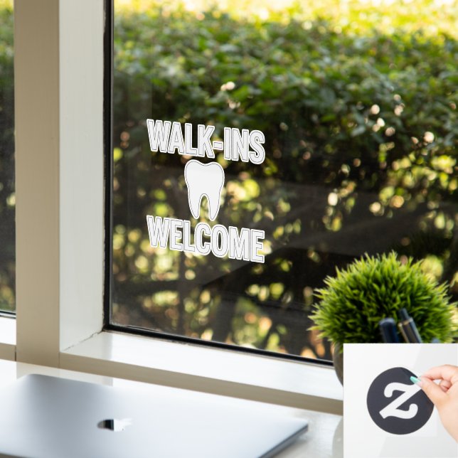 WALK-INS WICOME Dental Office Window Decal Fensteraufkleber (Büro)