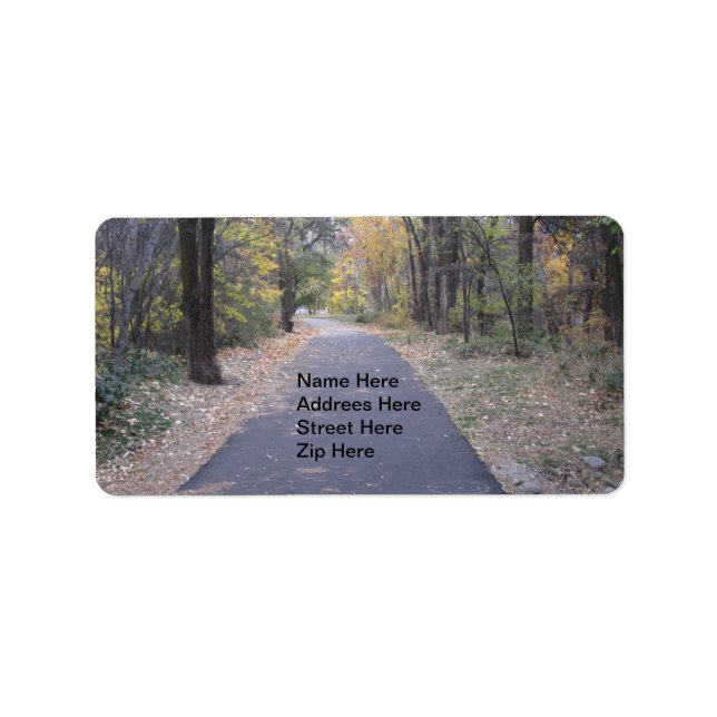 Walk Path Trees AddreLabel Adressaufkleber (Vorne)