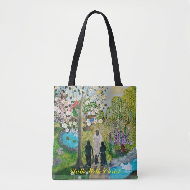 "Walk with Christ" Tote Bag Tasche (Vorderseite)
