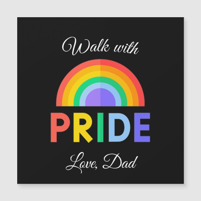"Walk with Pride" Liebe, Vater | Magnet (Vorderseite)