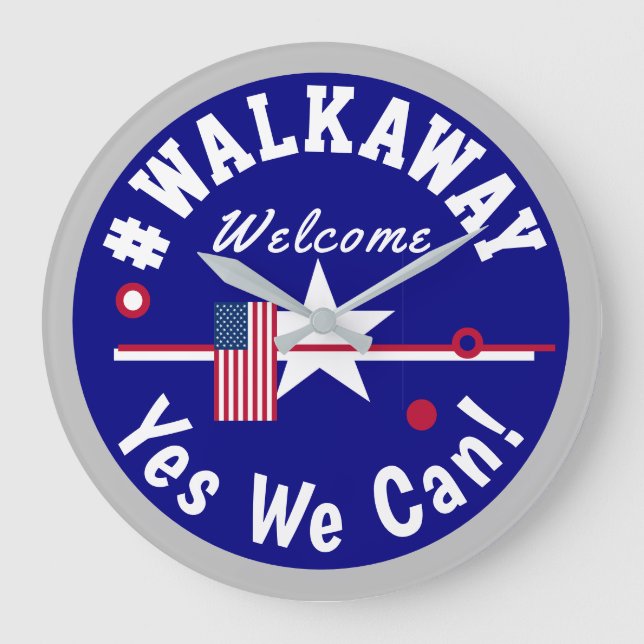 #walkaway Yes Wir können Große Wanduhr (Vorderseite)