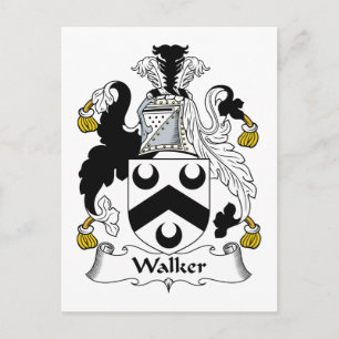 Walker-Familienwappen Postkarte