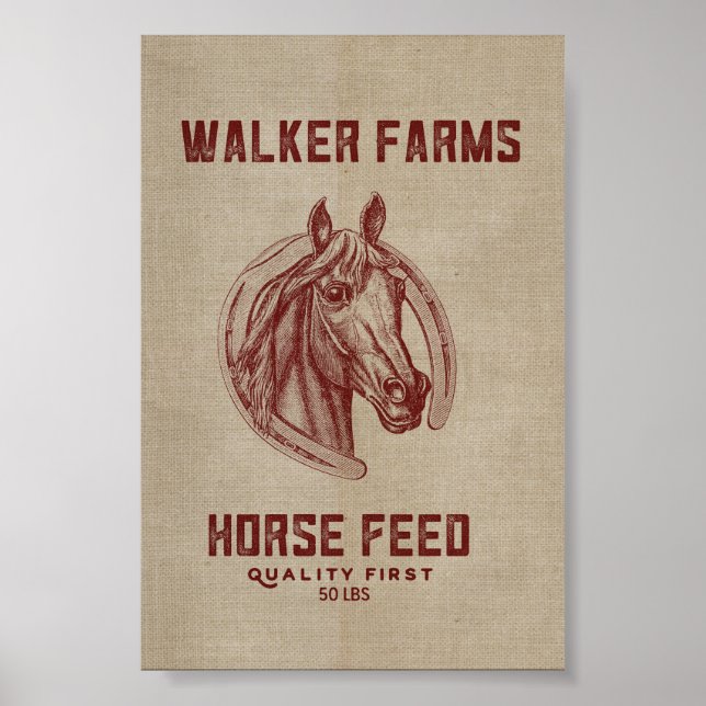 Walker Farms Pferdefuttersack Poster (Vorne)
