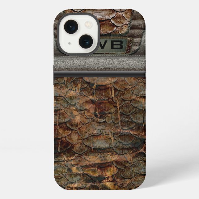 Walker Hiker Cool Monogram iPhone Hülle (Rückseite)