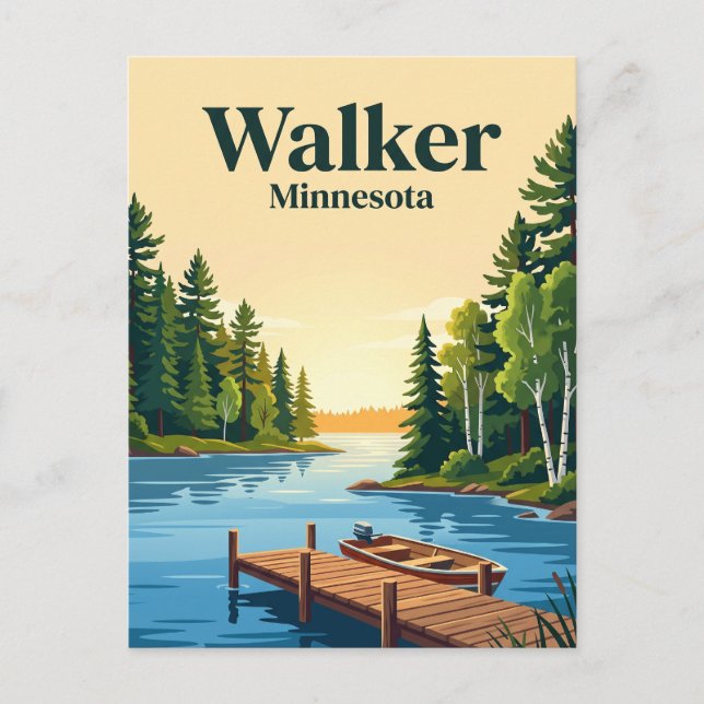 Walker, Minnesota Postkarte (Vorderseite)