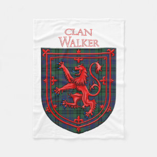 Walker Tartan Scottish Plaid Lion Rampant Fleecedecke
