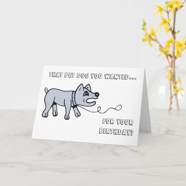 Walkies, Doggy. Karte (Gelbe Blume)