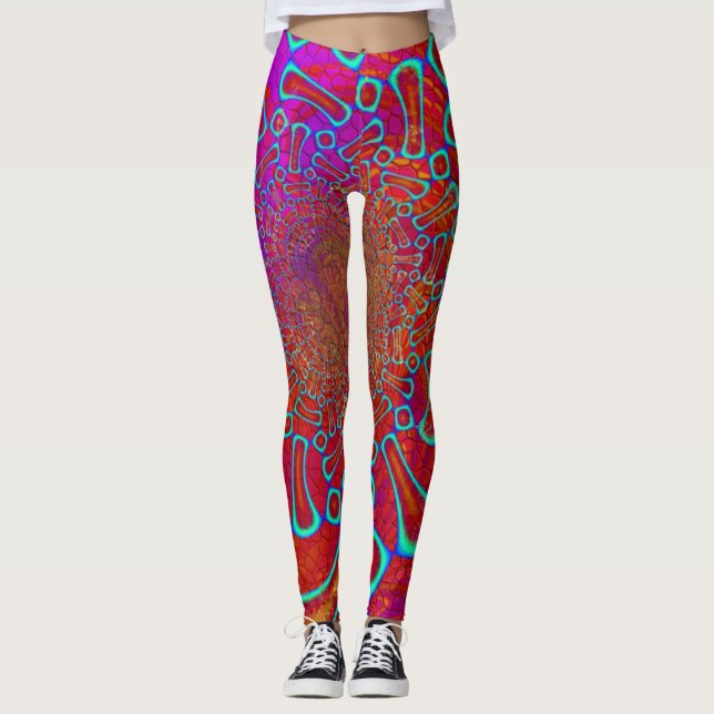 Walkin' On Sun Shine Psychedelic 3D Leggings (Vorderseite)