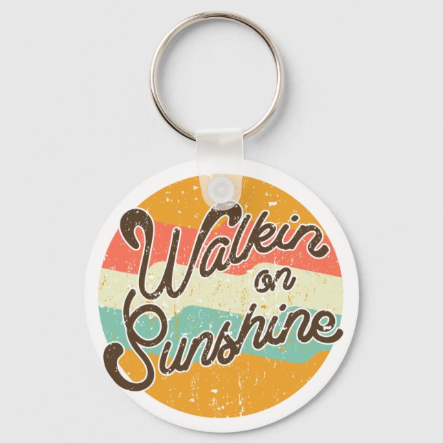 Walkin über Sunshine Retro Schlüsselanhänger (Vorderseite)