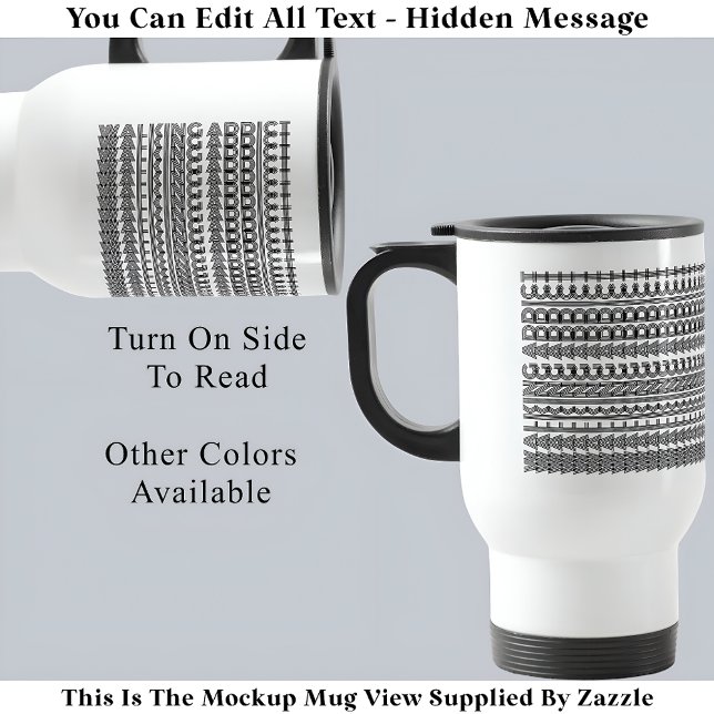 Walking Addict Hidden Message Funny Novelty 111B Reisebecher (Von Creator hochgeladen)