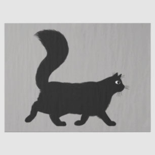 Walking Black Cat   Cool Kitty Lover Seidenpapier