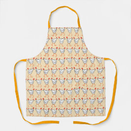 Walking Chickens Apron Schürze
