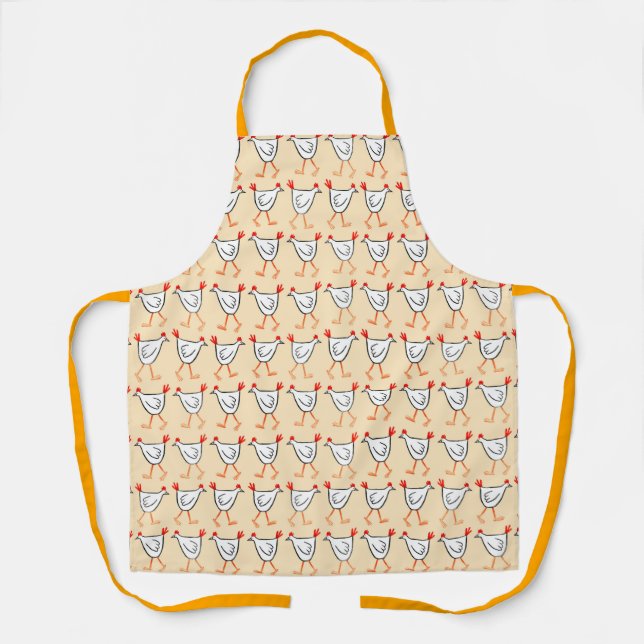 Walking Chickens Apron Schürze (Vorderseite)