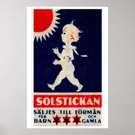 Walking Child - Sweden - Matchbox Print Poster