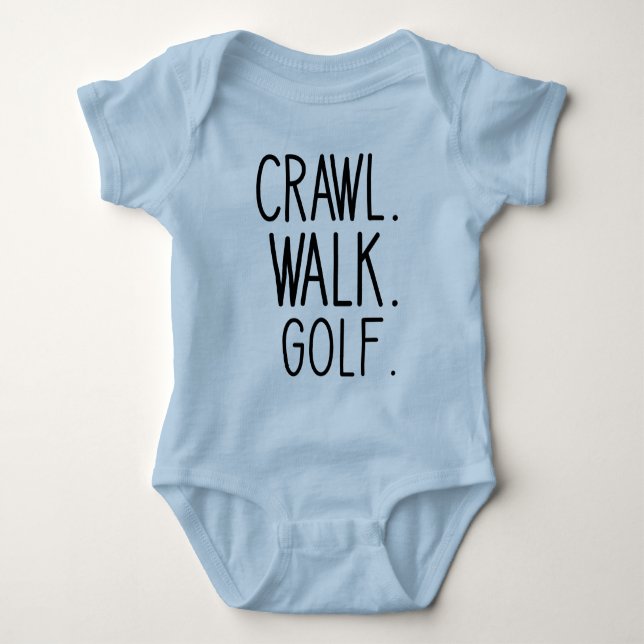 Walking Crawl Golf - Niedliches Golf Baby Baby Strampler (Vorderseite)
