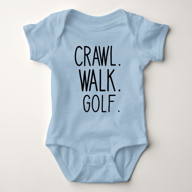 Walking Crawl Golf - Niedliches Golf Baby Strampler (Vorderseite)