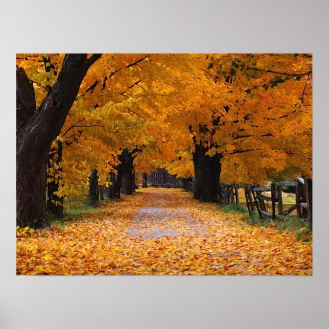 Walking Down Autumn's Memory Lane Poster (Vorne)