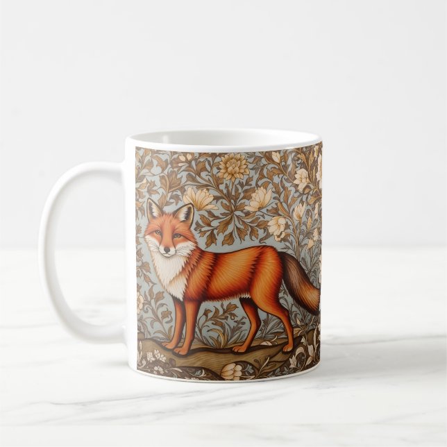 Walking Fox, inspiriert von William Morris  Kaffeetasse (Links)