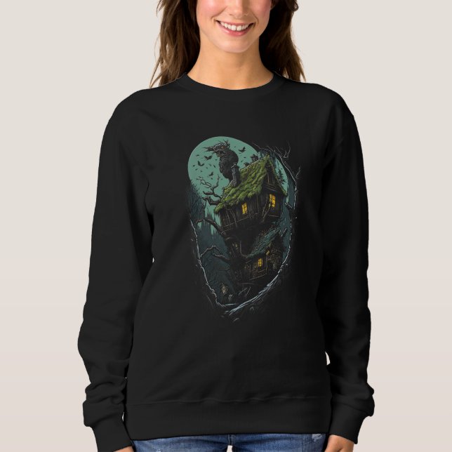 Walking House on Chicken Legs Slavic folklore Baba Sweatshirt (Vorderseite)