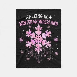 Walking In A Winter Wonderland Tie Dye Schneeflock Fleecedecke