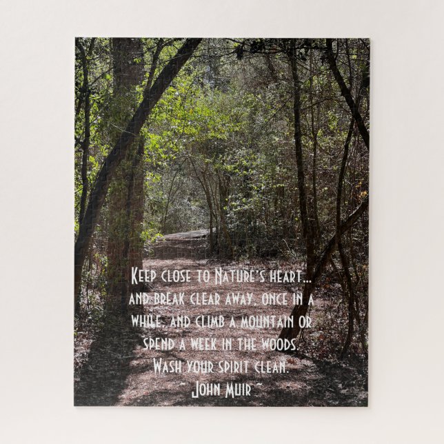 Walking in den Wäldern; Naturziffer von John Muir (Vertikal)