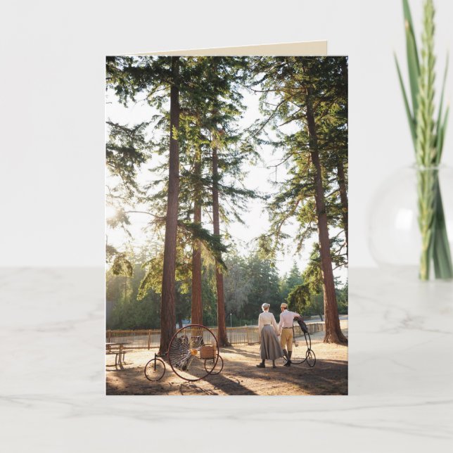 Walking-in-sunshine-Paar Karte (Vorderseite)