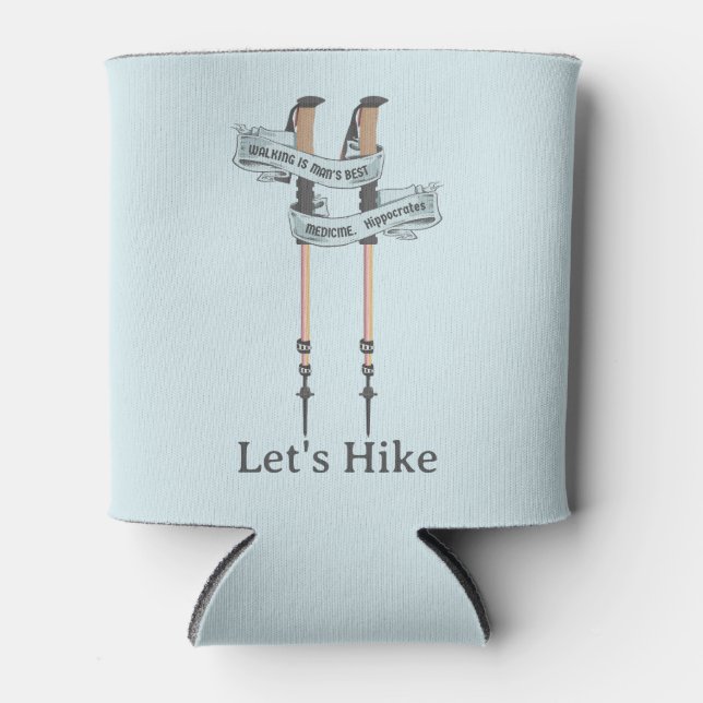 walking is the best medic Hippocrates hiking pulse Dosenkühler (Vorderseite)