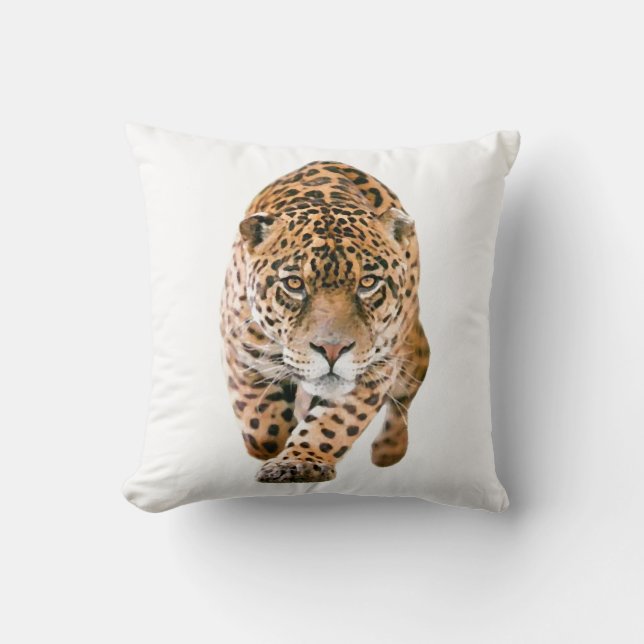 Walking Jaguar Eyes Kissen (Vorderseite)