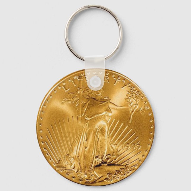 Walking Liberty 1 Dollar Gold COIN Schlüsselanhänger (Vorderseite)