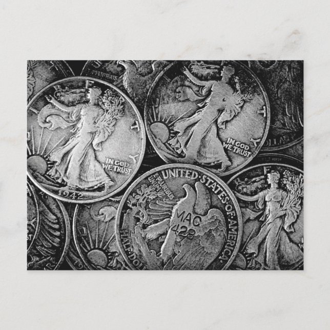 Walking Liberty Coins Postkarte (Vorderseite)