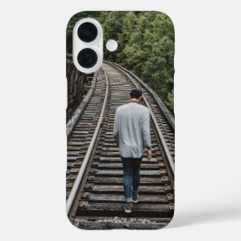 "Walking on Train Tracks Artistic Phone Case