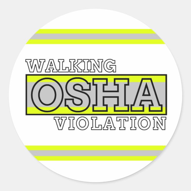 Walking Osha Violation Runder Aufkleber (Vorderseite)