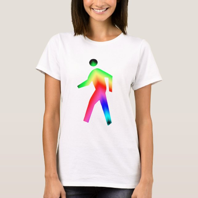 Walking Rainbow Man T-Shirt (Vorderseite)
