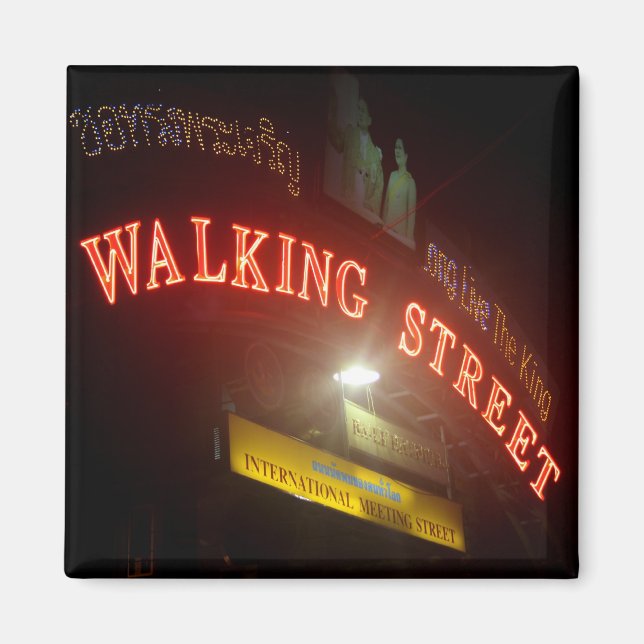 Walking Street Sign Magnet (Vorne)