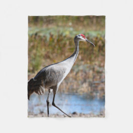 Walking Tall, Sandhill Crane Fleecedecke