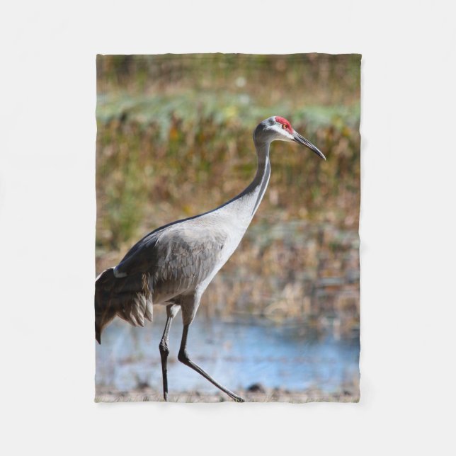 Walking Tall, Sandhill Crane Fleecedecke (Vorderseite)